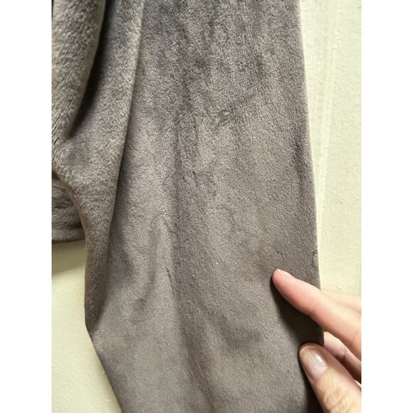 Skims Women's Hoodie Brown Velour Hooded Cropped Long Sleeve Full Zipper-Small - Picture 7 of 7